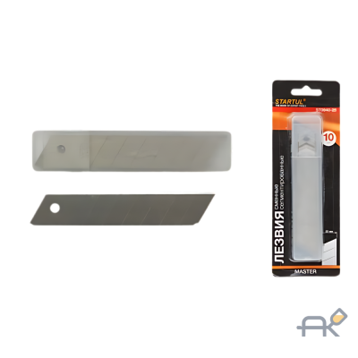 Лезвия сменные сегментированные 25мм 10шт STARTUL MASTER (ST0940-25) (лезвие для ножа) (ST0940-25)